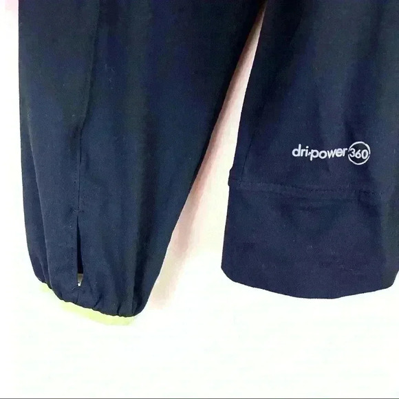 Russell Black Dri Power 360 Thumb Hole 3/4 Zip Athletic Running Hoodie Size L - Picture 6 of 11